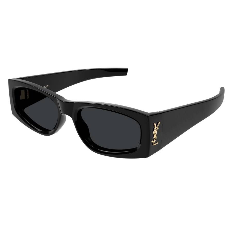 Saint Laurent Black Rectangular Ladies Sunglasses Sl M140 001 56