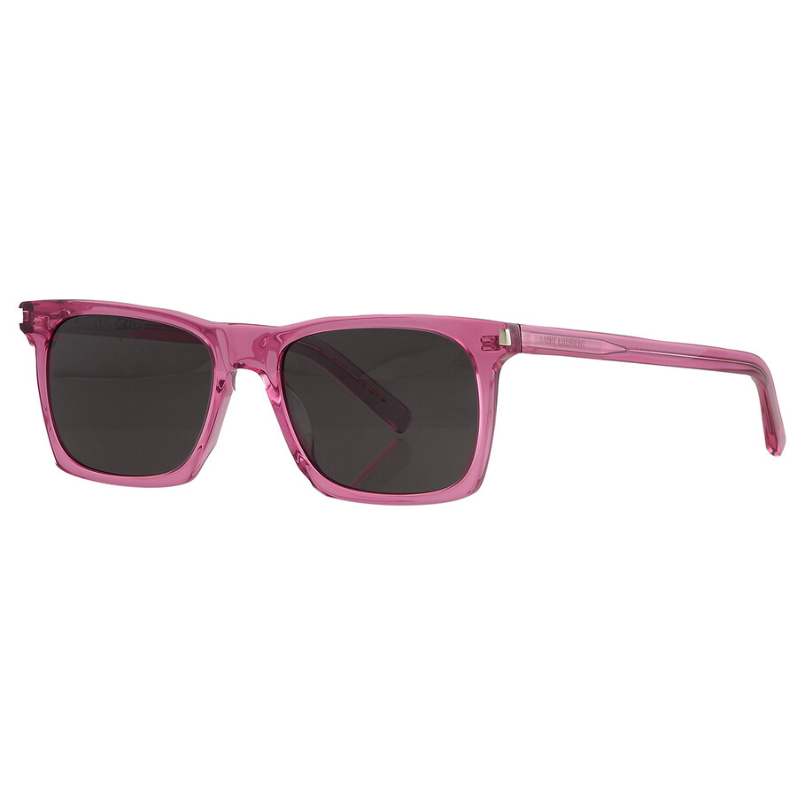 Shop Saint Laurent Black Sport Unisex Sunglasses Sl 559 004 54 In Black / Ink / Pink