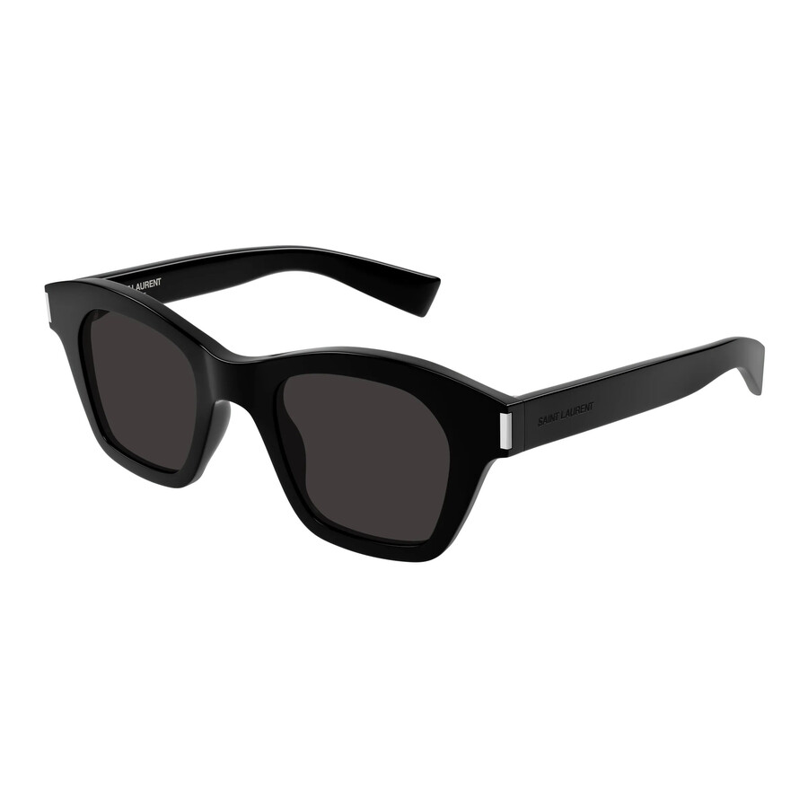 Saint Laurent Black Square Unisex Sunglasses Sl 592 001 47 In Black