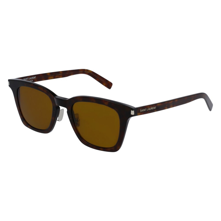 Saint Laurent Brown Square Unisex Sunglasses SL 138/F SLIM-003
