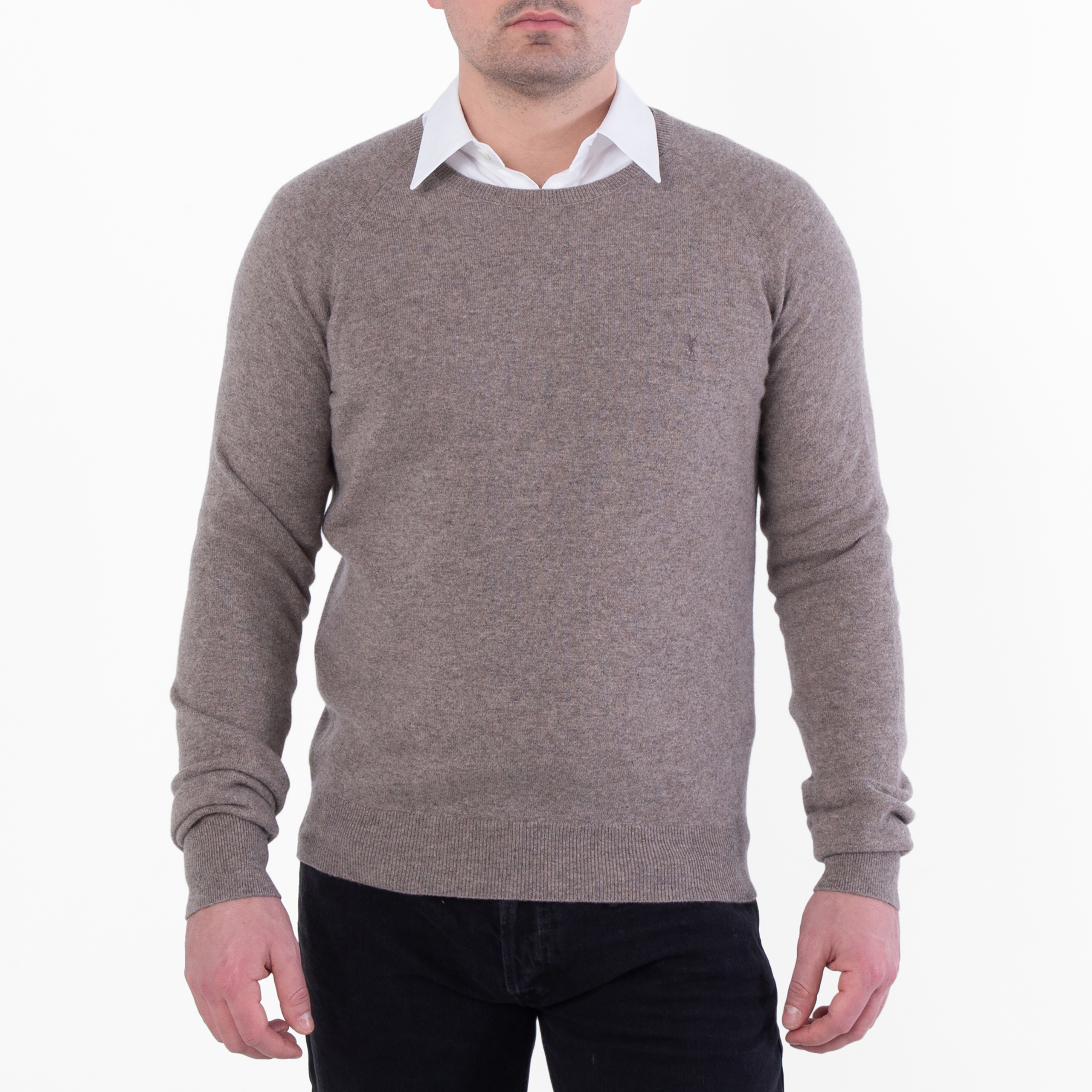 Saint Laurent Cassandre Sweater In Cashmere, Size Large 796556