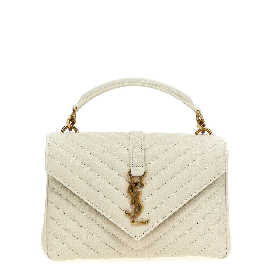 Saint Laurent College Crossbody Bag In Neutral