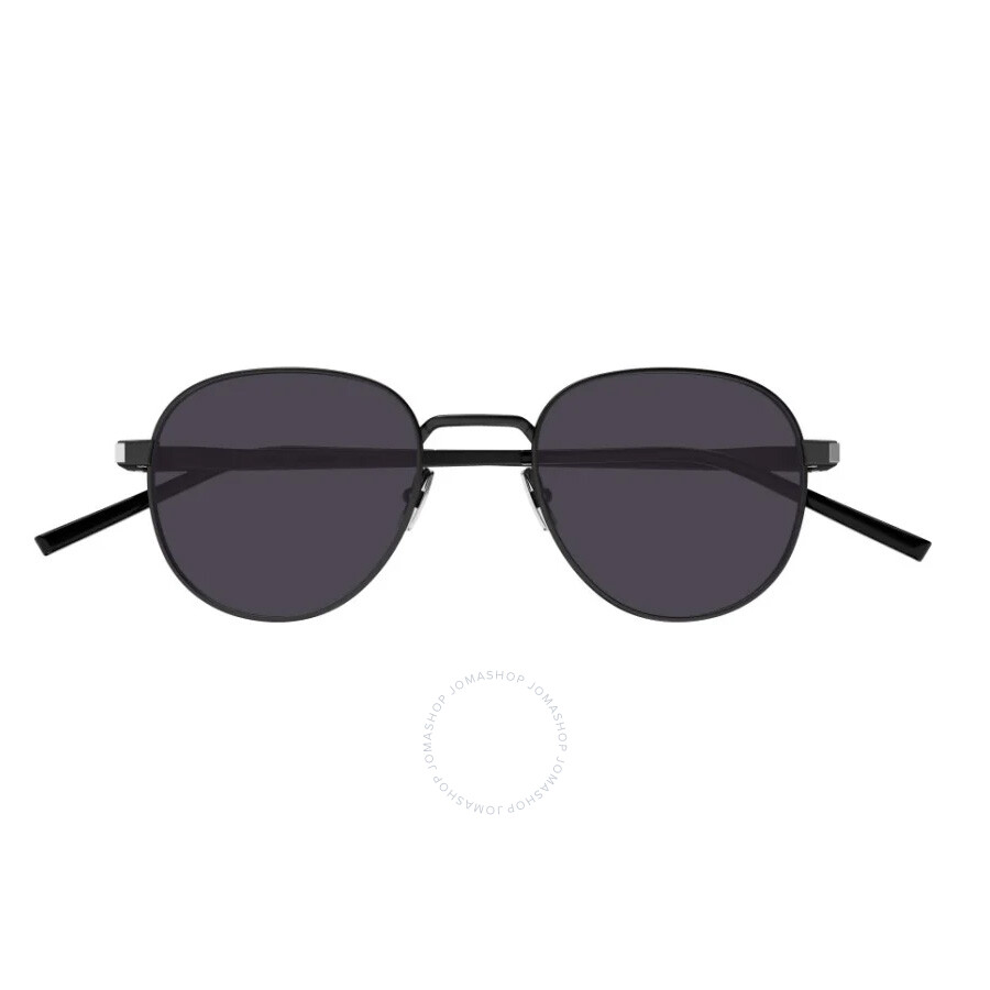 Saint Laurent Dark Grey Round Unisex Sunglasses Sl 555 001 48