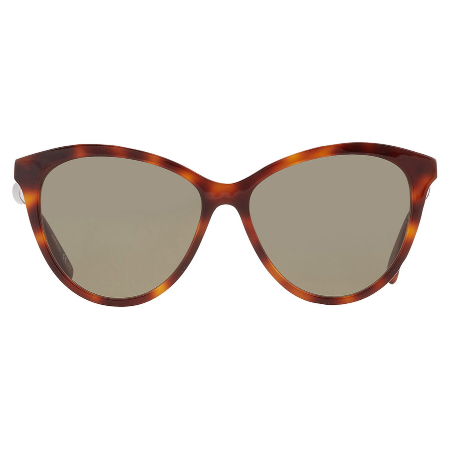 SAINT LAURENT キャットアイフレムサンクラス SL456 002 Saint Laurent Green Cat Eye Ladies Sunglasses SL 456 002 57