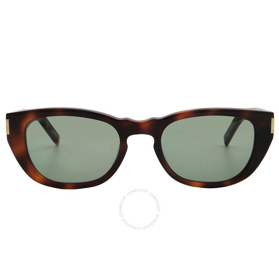 Saint Laurent Green Rectangular Men's Sunglasses Sl 601 002 51 In Brown