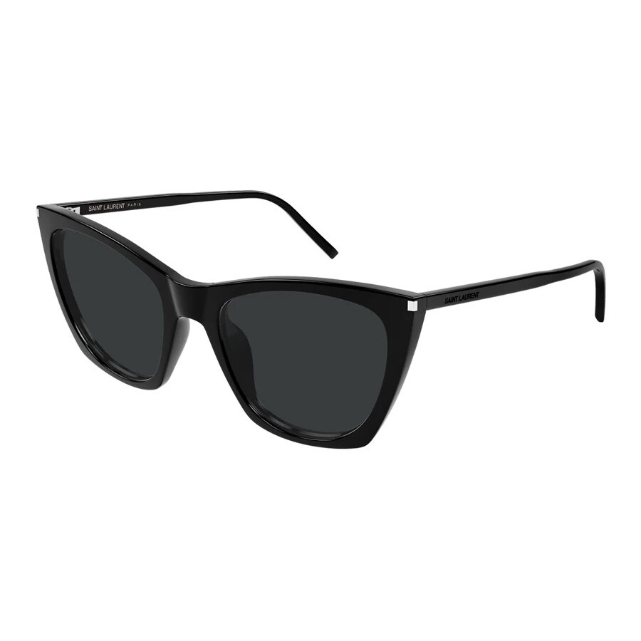 Saint Laurent Grey Cat Eye Ladies Sunglasses Sl 214 Kate Thin 001 55