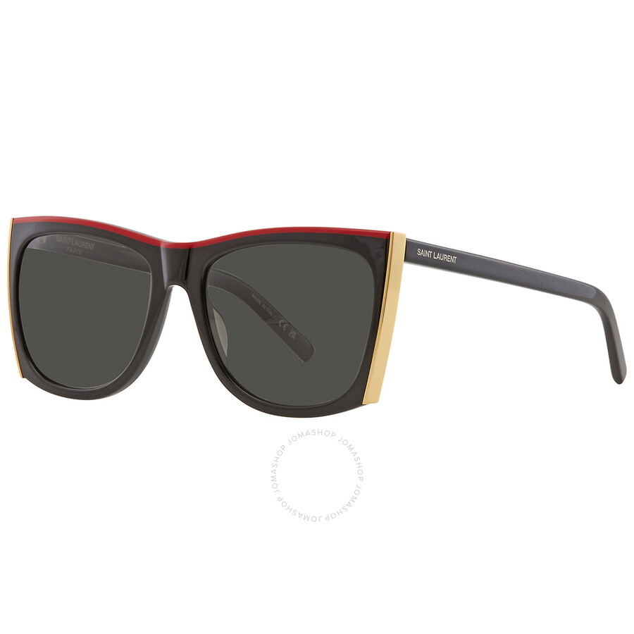 Saint Laurent Grey Cat Eye Ladies Sunglasses Sl 539 Paloma 001 58 In Black / Grey