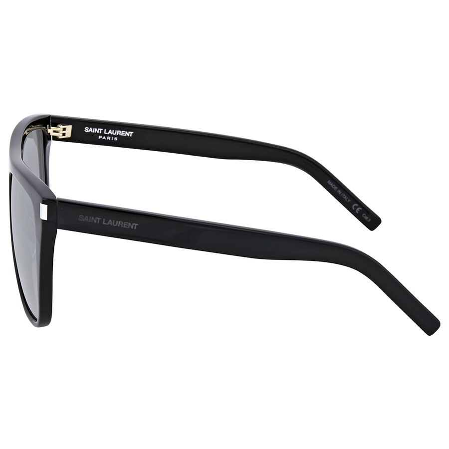 Saint Laurent Grey Mirror Rectangular Unisex Sunglasses Sl 1 001 59 In Grey