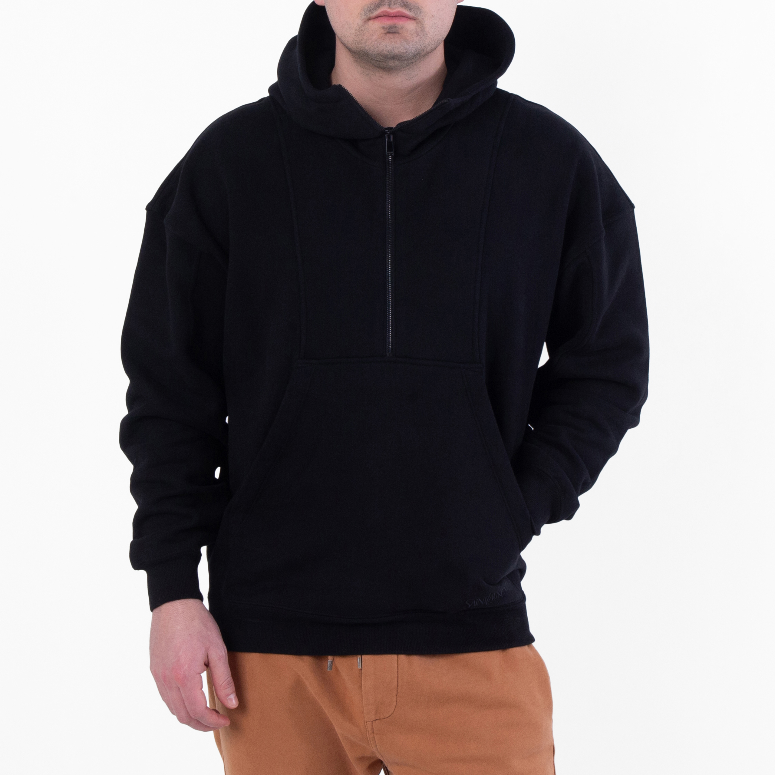 Saint Laurent Half-Zip Hoodie, Size Large 802136 Y36SW 1000 - Clothing ...
