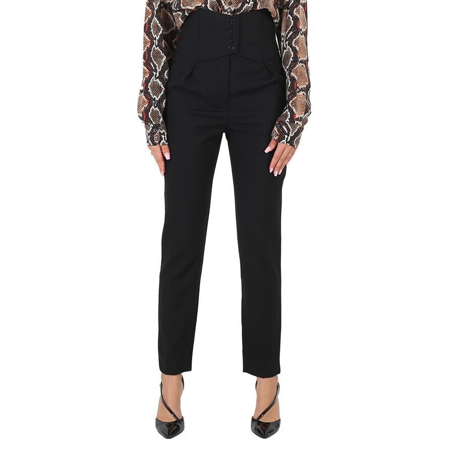 Saint Laurent High-waist Pleated-detail Trousers, Brand Size