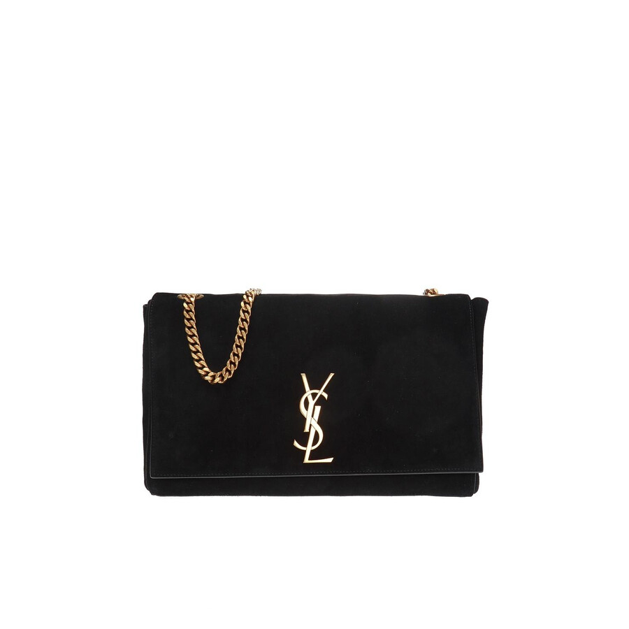 Saint Laurent Kate Reversible Shoulder Bag In Black
