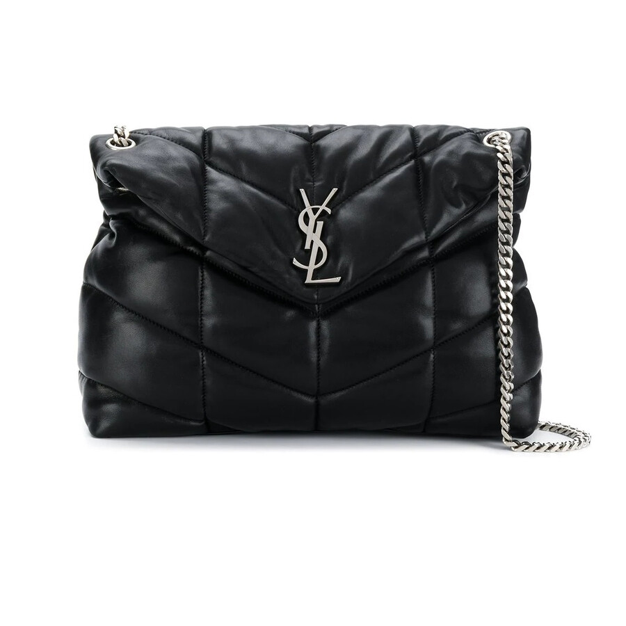 Saint Laurent Ladies Black Puff Loulou Shoulder Bag 577475 1EL00