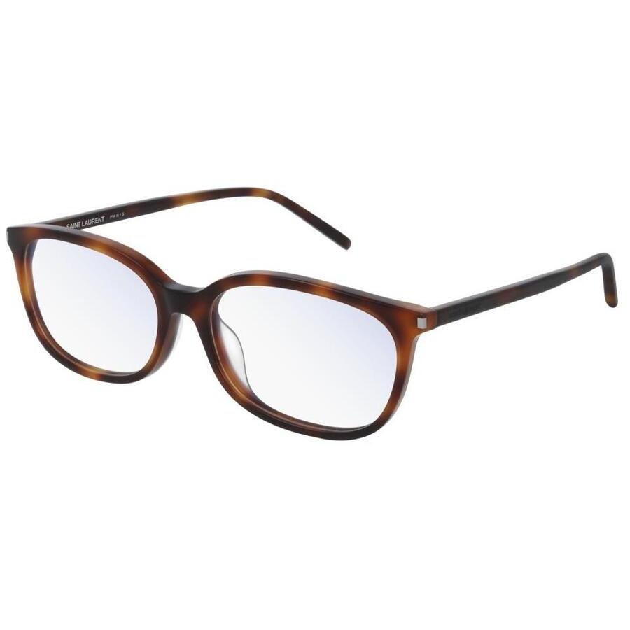 Saint Laurent Ladies Tortoise Rectangular Eyeglass Frames Sl297 007 - 53