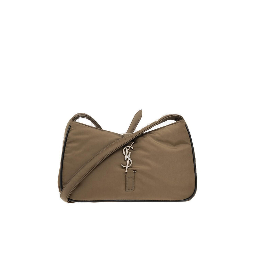 Saint Laurent Le 5 A 7 Logo Plaque Crossbody Bag In Brown