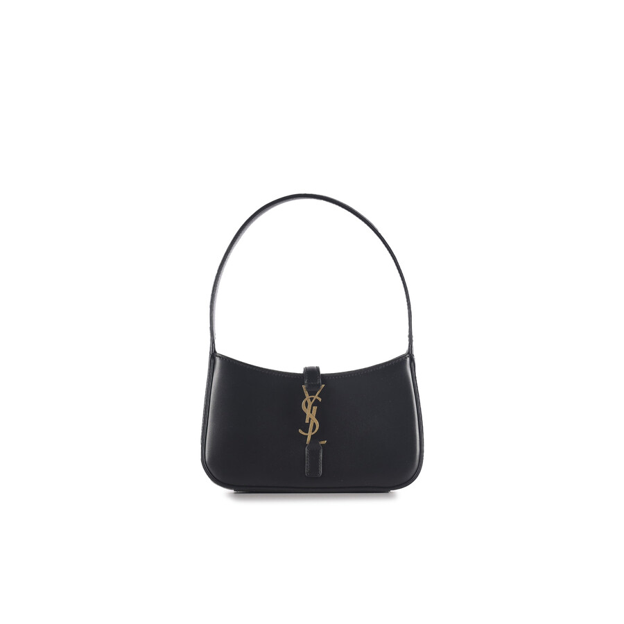 Saint Laurent Le 5 À 7 Black Mini Bag In Smooth Leather, Suede Lining. In Black