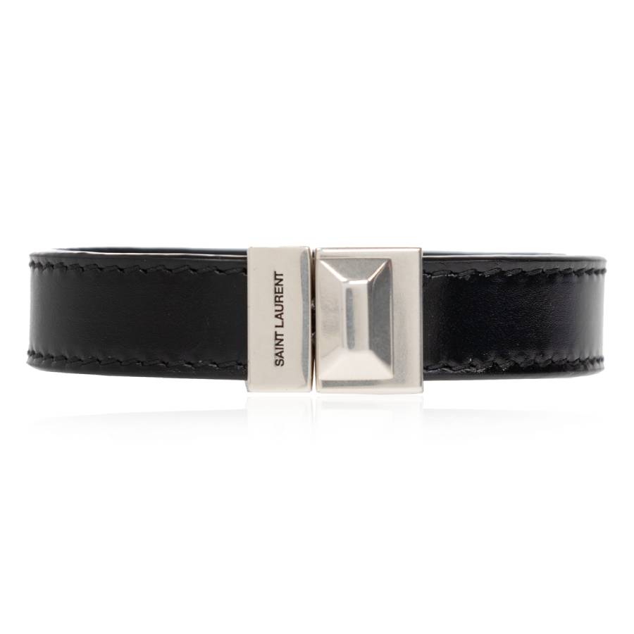 Saint Laurent 2014 ブレスレット Saint Laurent Leather Bracelet, Size Large 756749 AACJA 1000