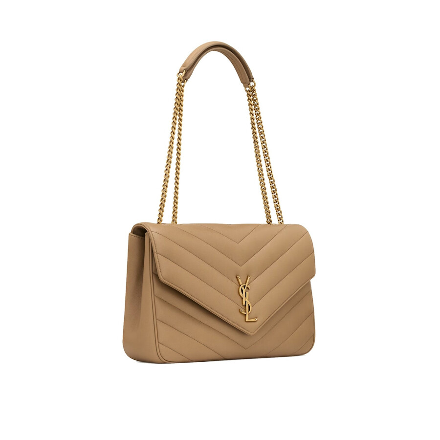 Saint Laurent Loulou Large Shoulder Bag In Brown