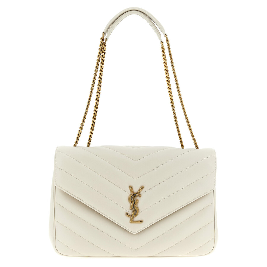 Saint Laurent Loulou Large Shoulder Bag In Sand