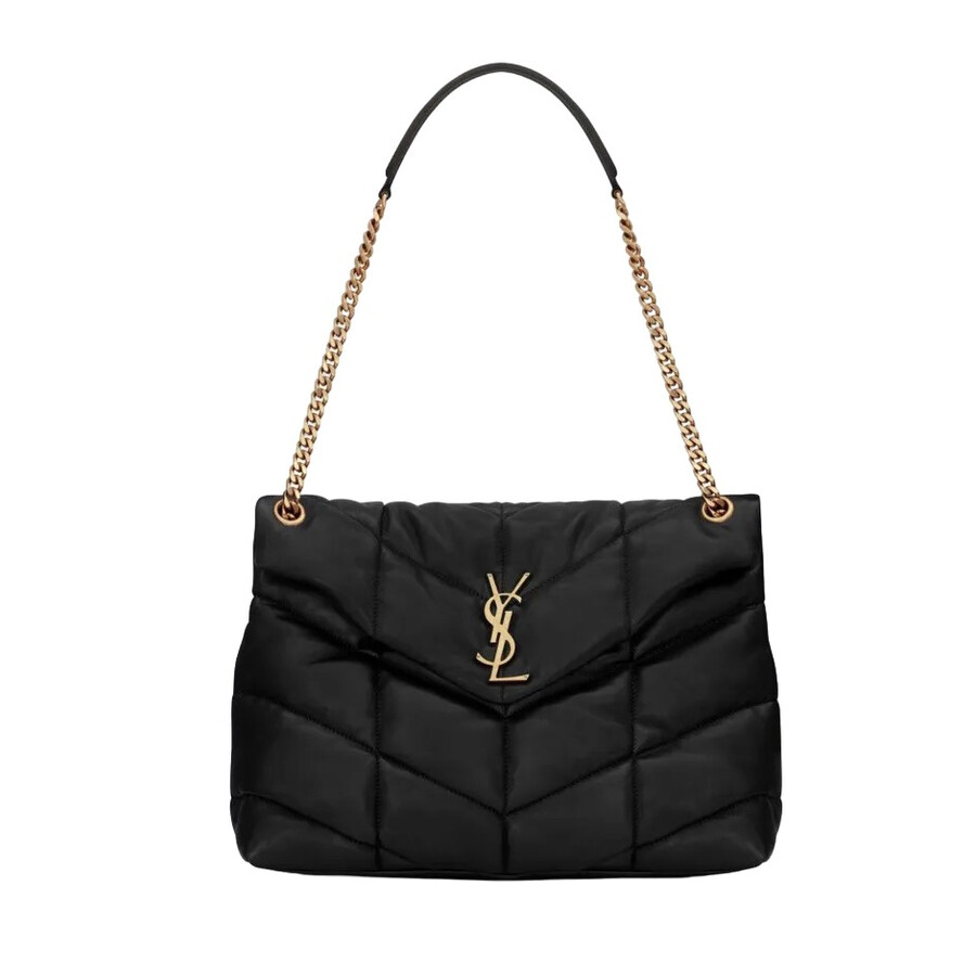 Saint Laurent Loulou Puffer Bag In Black