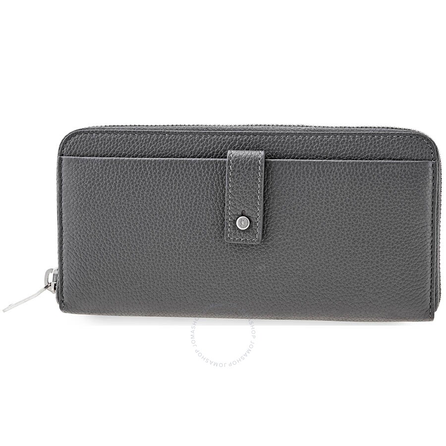 YSL Men's Zip Around Wallet Dark Grey Sl Sdj Souple Os Zpard YSL