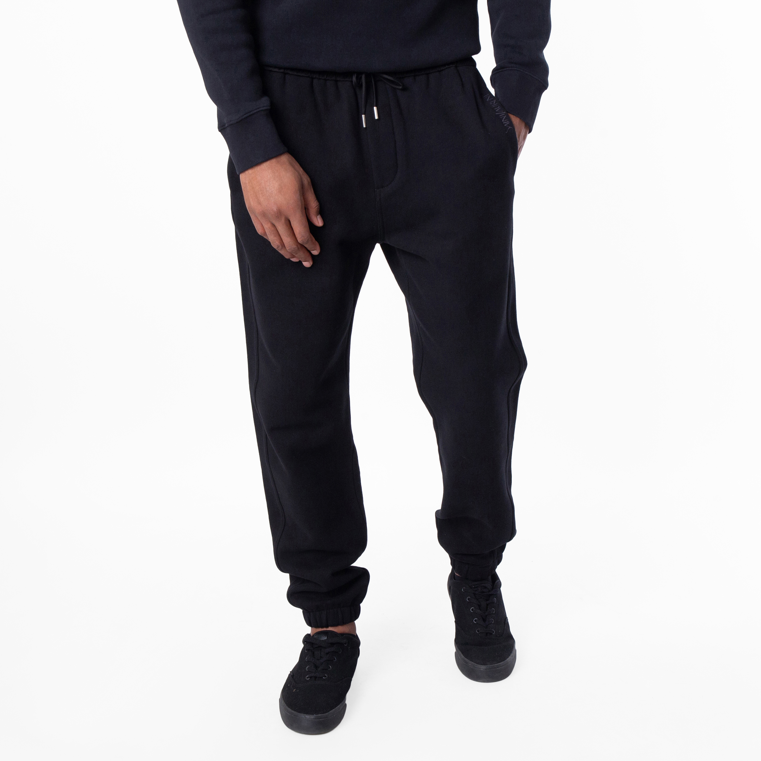 Saint Laurent Men's Embroidered-Logo Cotton Track Pants, Size