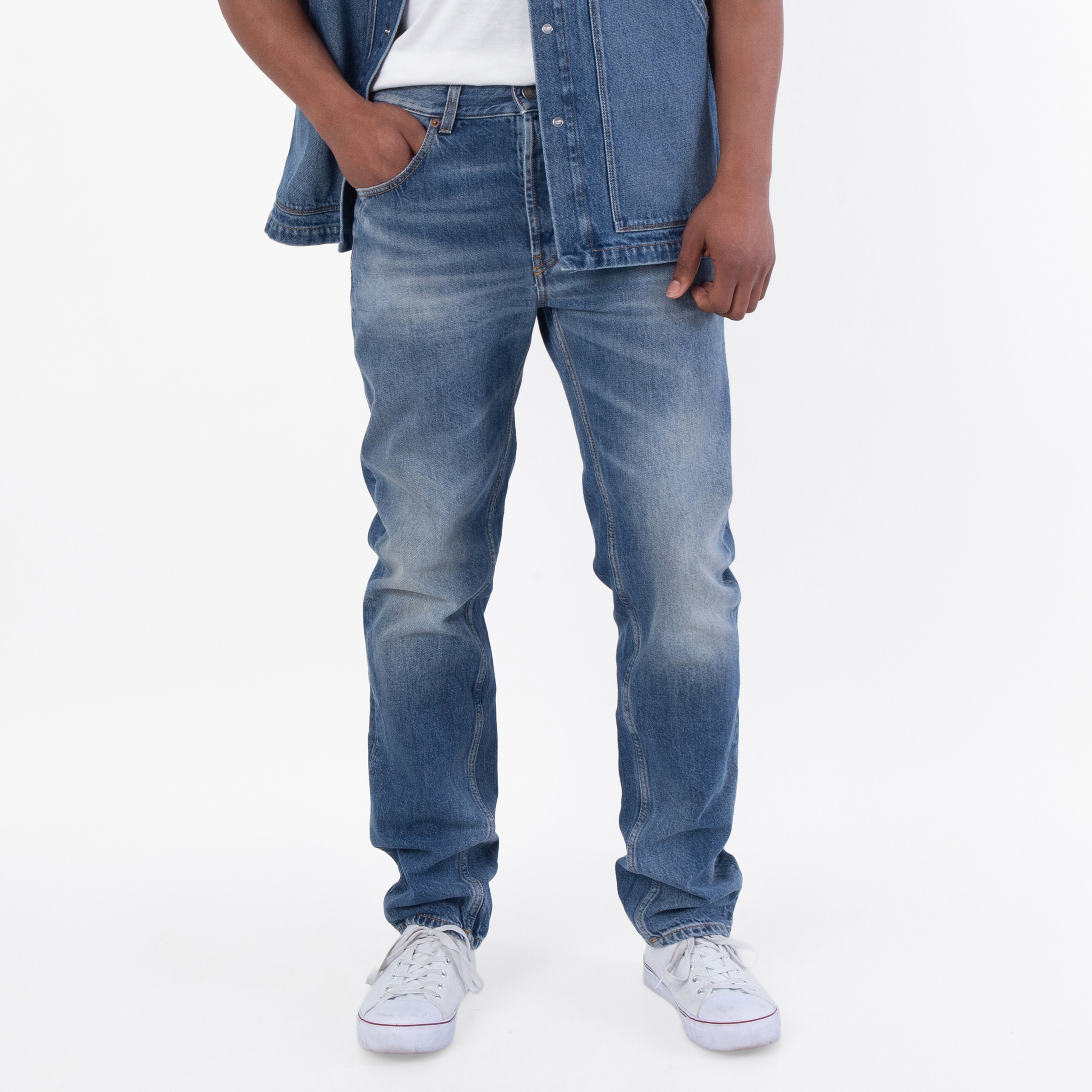 Saint Laurent Men's Low-Rise Straight-Leg Jeans, Waist Size 33