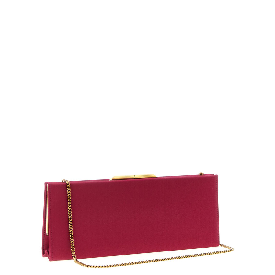 Saint Laurent Midnight Piccola Clutch In Red