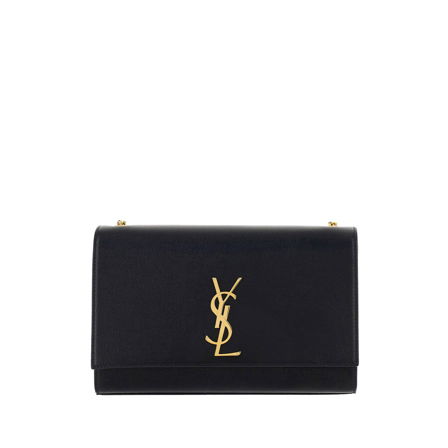 Saint Laurent Monogram Shoulder Bag In Black