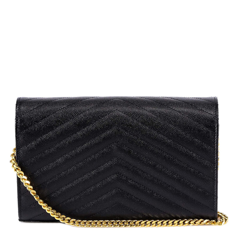 Saint Laurent Monogram Shoulder Bag In Black