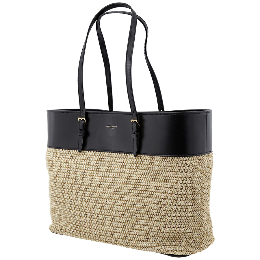 saint laurent raffia tote
