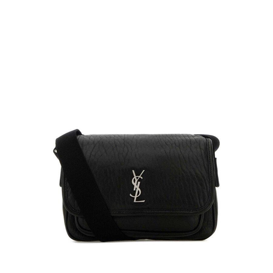 Saint Laurent Borsa A Tracolla Messenger Piccola In Pelle Nera Uomo In Black
