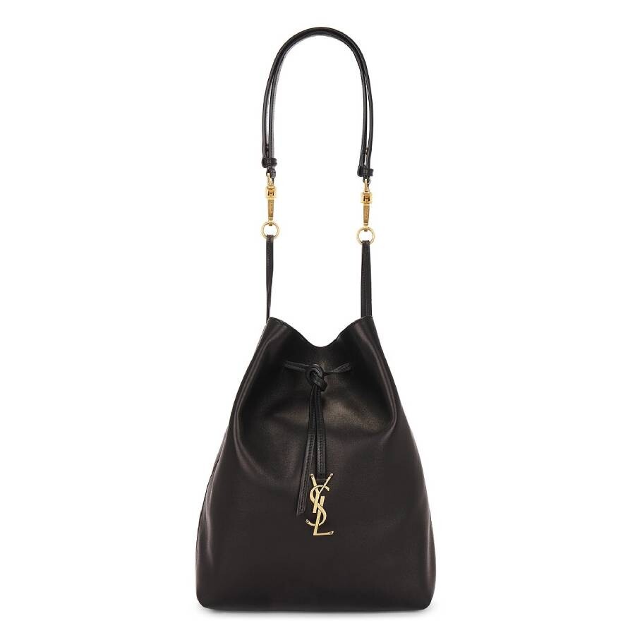 Saint Laurent Paris Vii Pochon Nappa Bag In Black