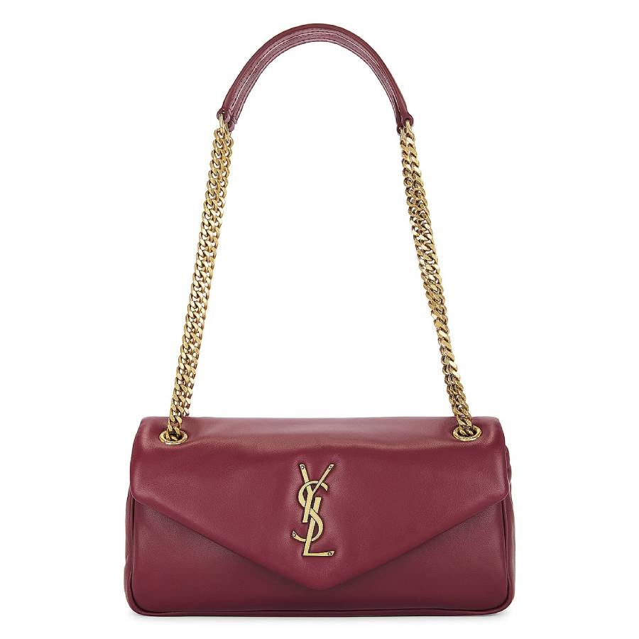 Saint Laurent Plunged Lambskin Small Calypso Bag 734153 AACQO 6268