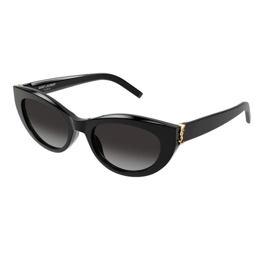 Saint Laurent Polarized Grey Cat Eye Ladies Sunglasses Sl M115 005 54 In Black