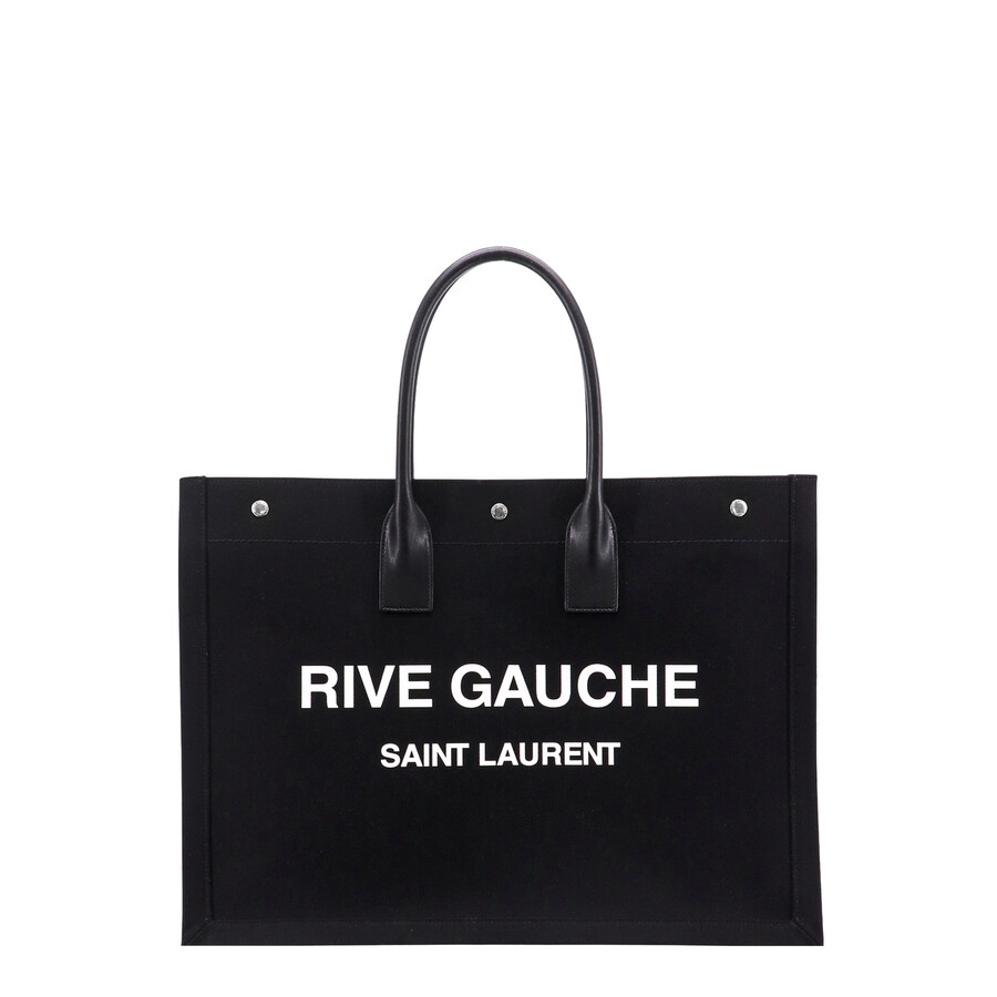 Saint Laurent Large Rive Gauche Tote Bag In Black