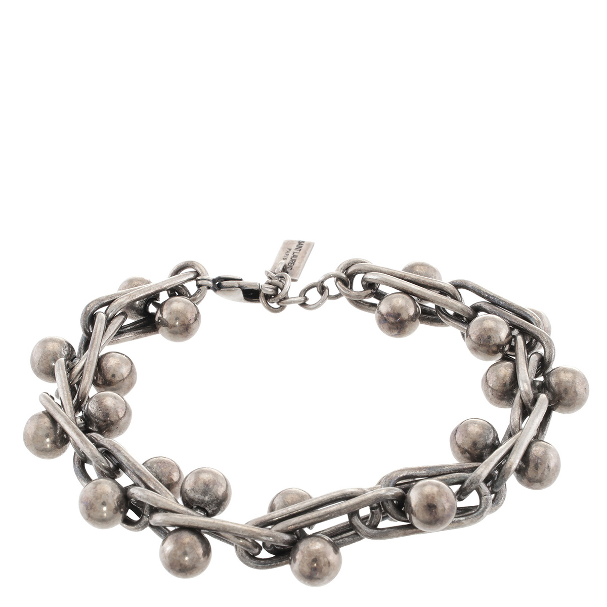 Saint Laurent Rope-Chain Bracelet, Size S 801111 Y1500 8142