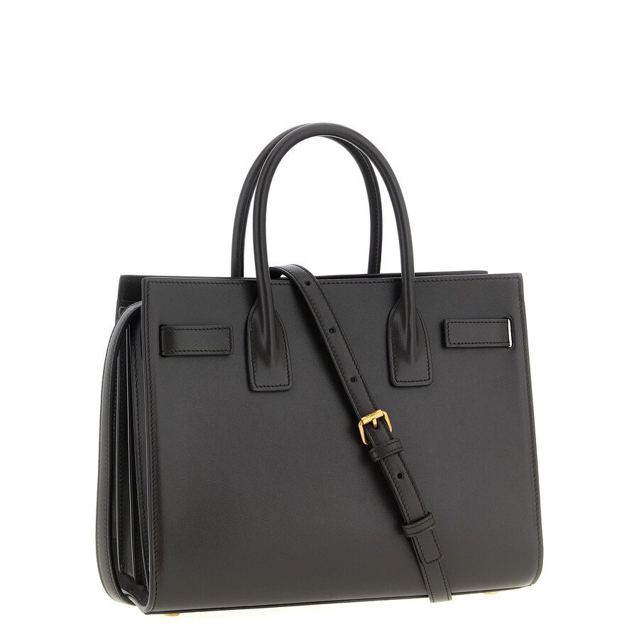 Saint Laurent Sac De Jour Baby Handbag In Silver