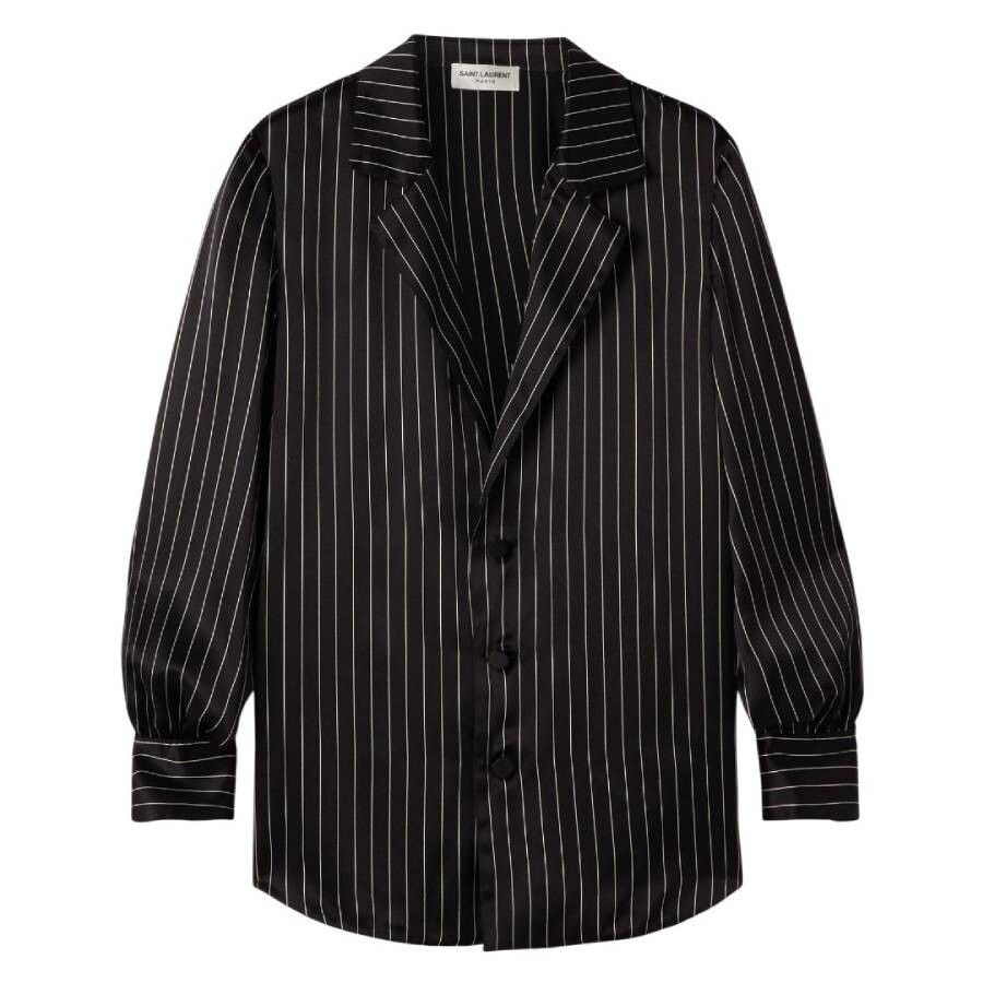 Saint Laurent Striped Silk-satin Shirt