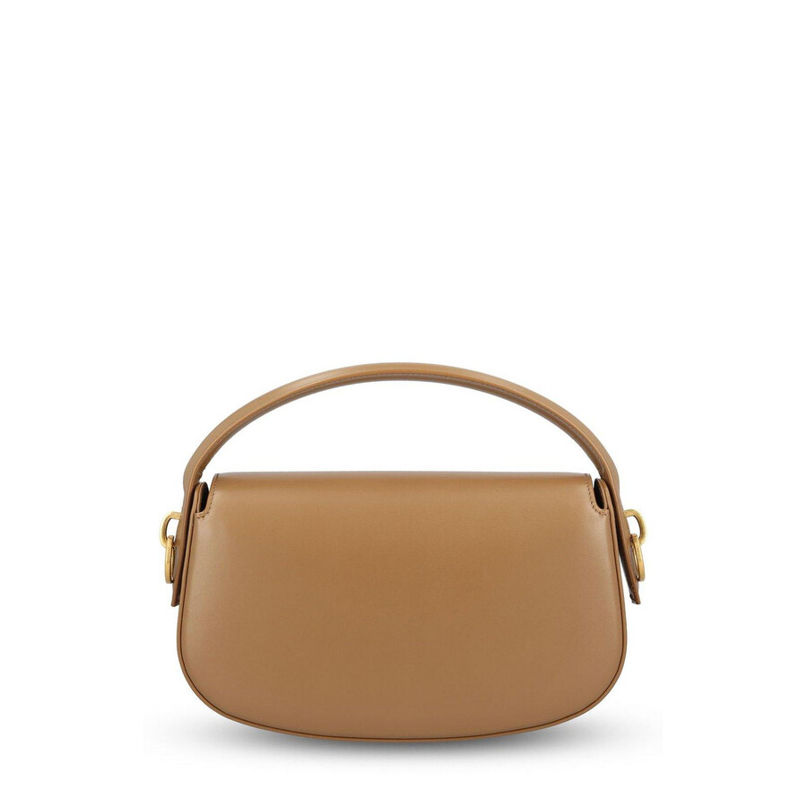 Saint Laurent Voltaire Logo Plaque Shoulder Bag In Brown