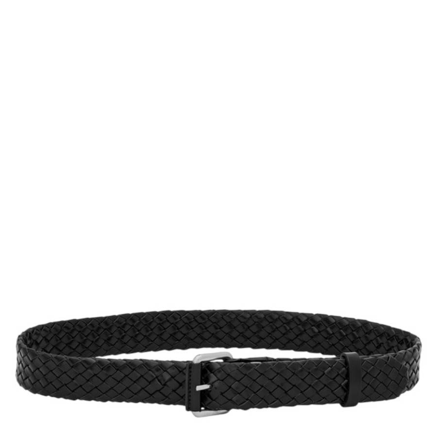Saint Laurent Woven Leather Motorcycle Belt, Size 90 805385 AAD4Z