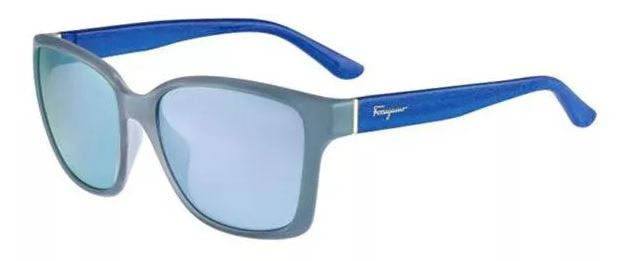 Salvatore Ferragamo NEW Square Azure Ferragamo Salvatore Ferragamo Azure Square Ladies Sunglasses  main image 2