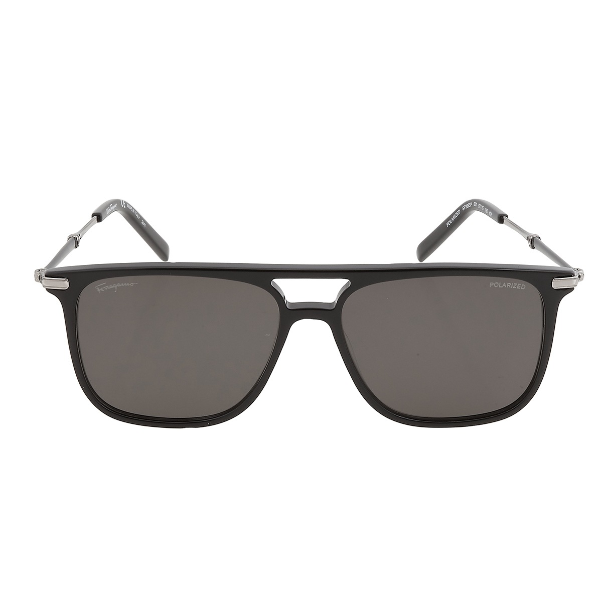 Ferragamo Salvatore Ferragamo Black Browline Men's Sunglasses