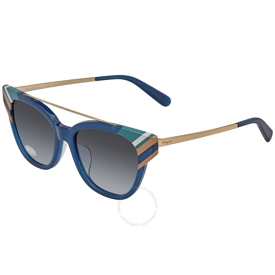 Salvatore Ferragamo Blue Aviator Unisex Sunglasses SF882SA 421 54 Salvatore Ferragamo Blue Aviator Unisex Sunglasses SF882SA 421 54