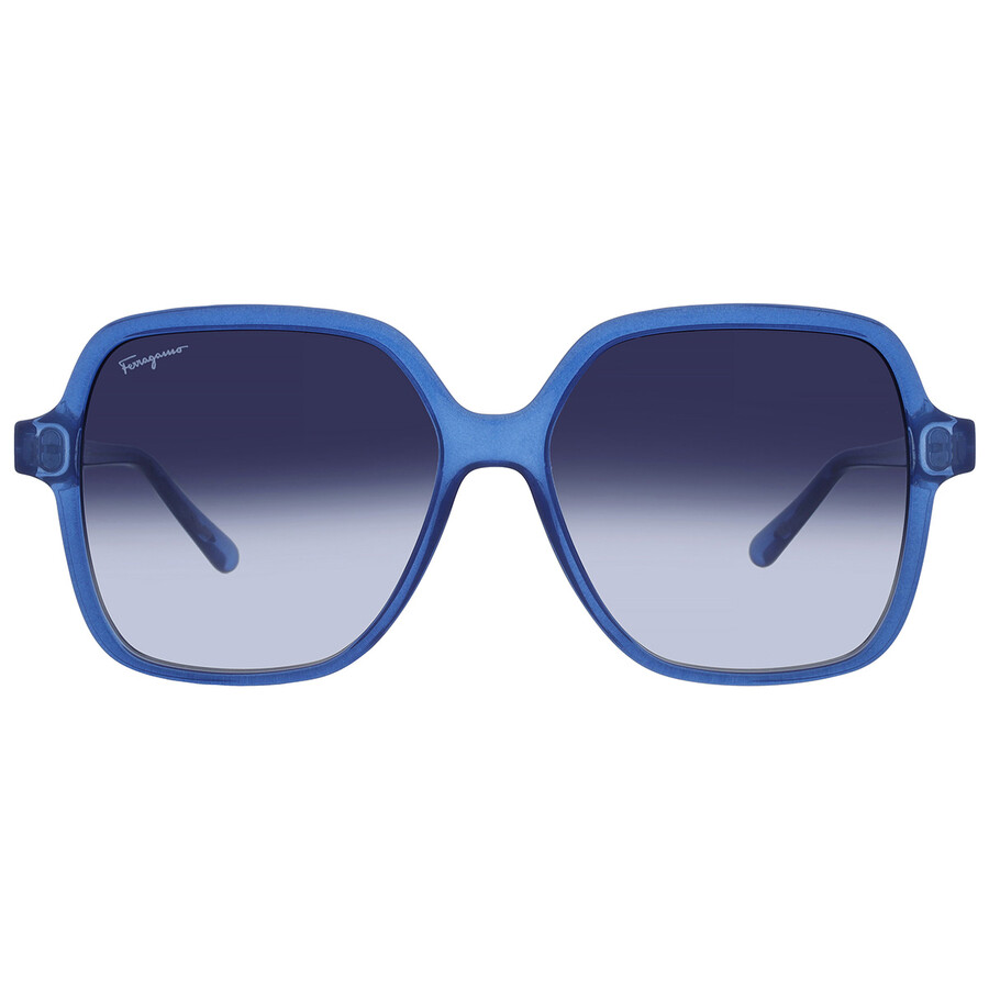 Ferragamo Salvatore  Blue Gradient Square Ladies Sunglasses Sf1083s 423 57