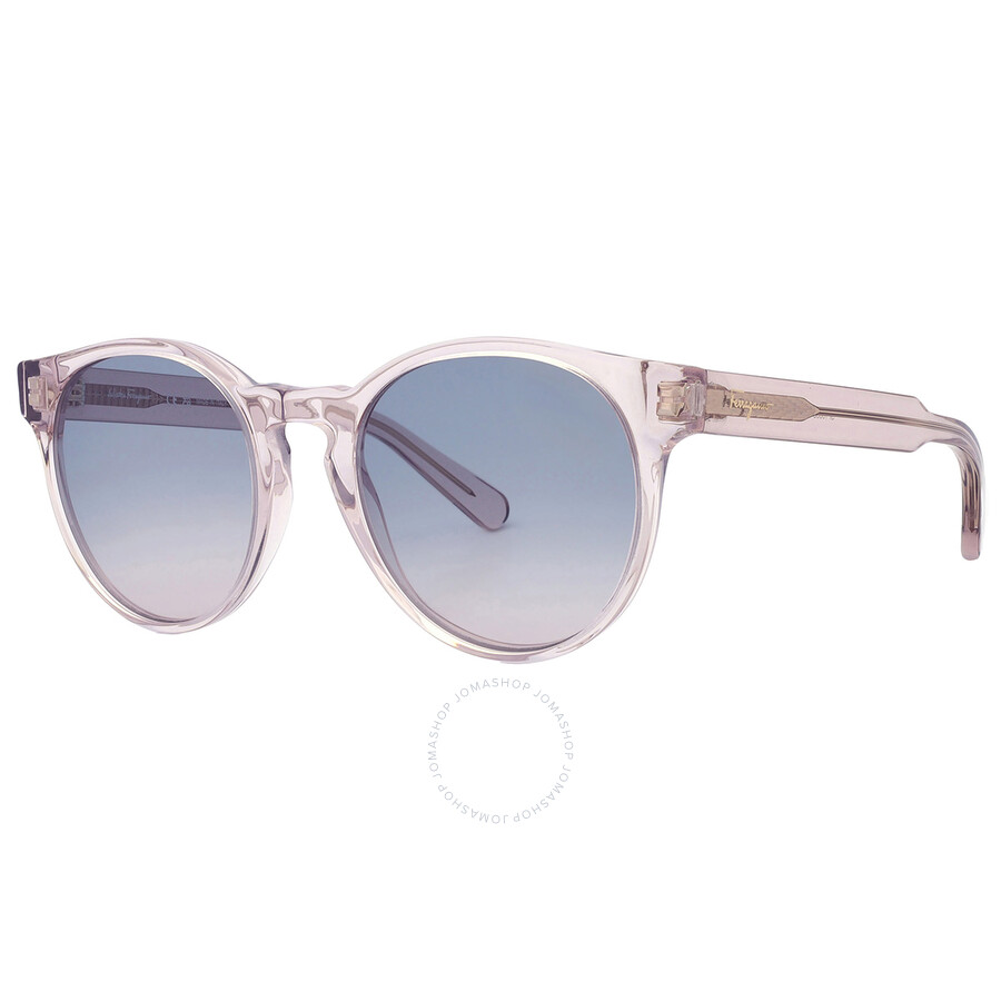 Ferragamo Salvatore  Blue Gradient Teacup Ladies Sunglasses Sf1068s 260 52 In Blue / Nude