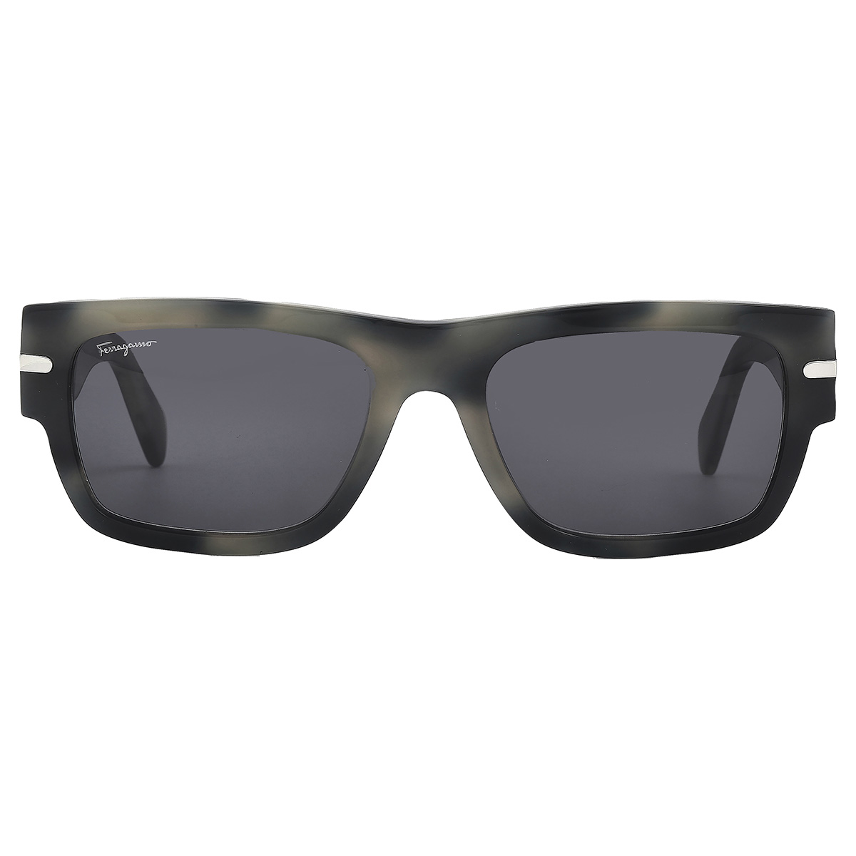 SALVATORE FERRAGAMO Blue Silver Metal Sunglasses main image 0