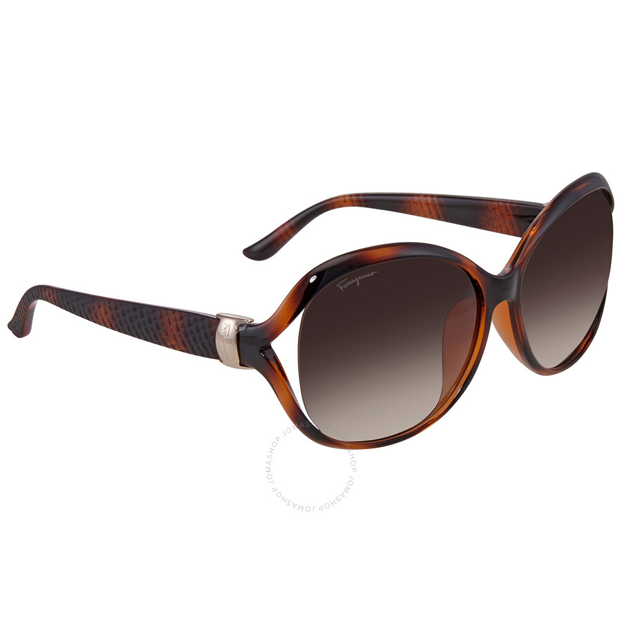 Ferragamo Salvatore  Brown Gradient Oval Sunglasses Sf770sa 214 61 In Brown