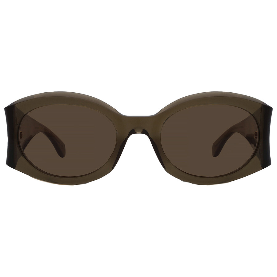 Ferragamo Salvatore  Brown Oval Ladies Sunglasses Sf2008s 320 55