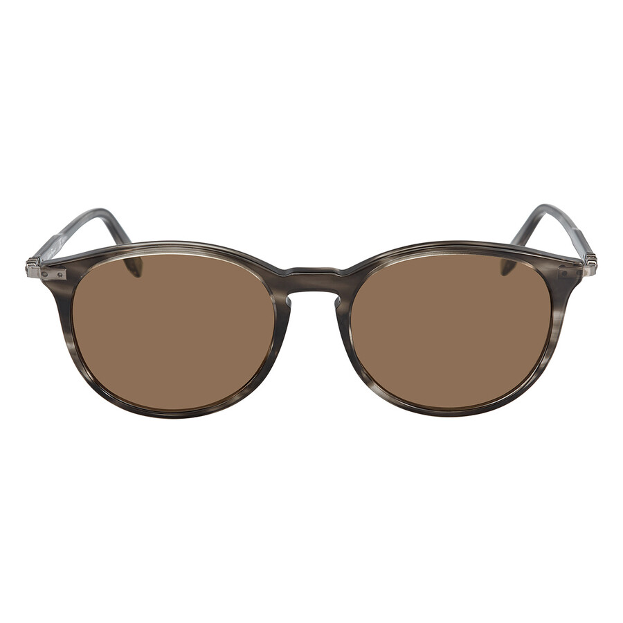 Shop Ferragamo Salvatore  Brown Round Ladies Sunglasses Sf911s 003 53 In Brown / Grey