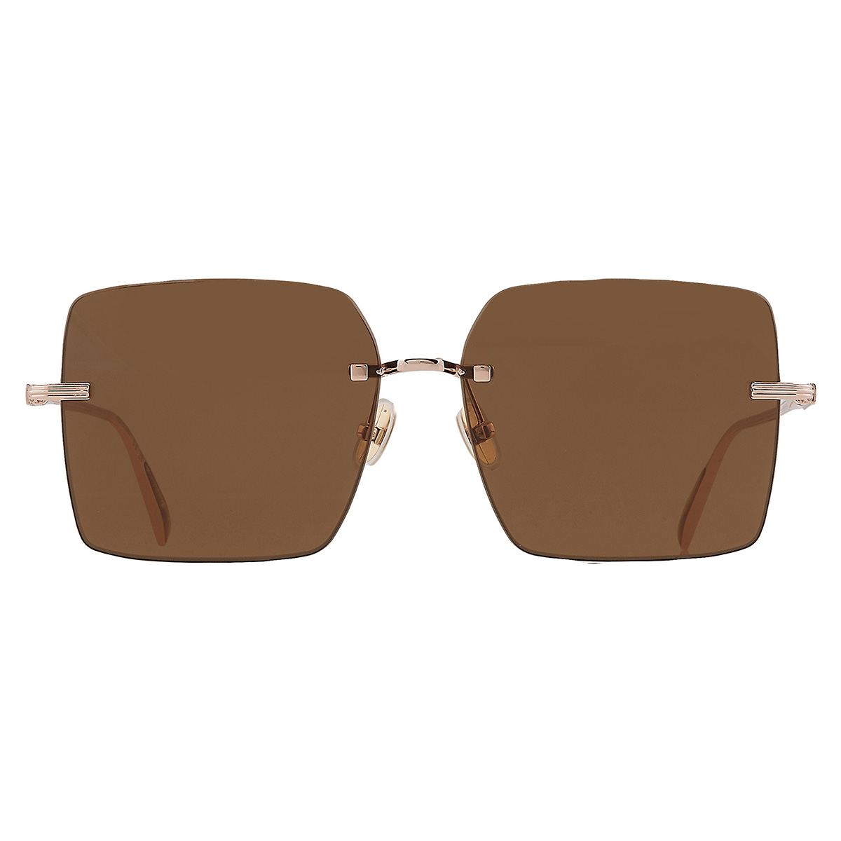 Salvatore Ferragamo SF311S 780 Sunglasses Gold Square Frame, Brown Lenses Ferragamo SF318SP 710 - Gold Sunglasses | LookerOnline main image 2